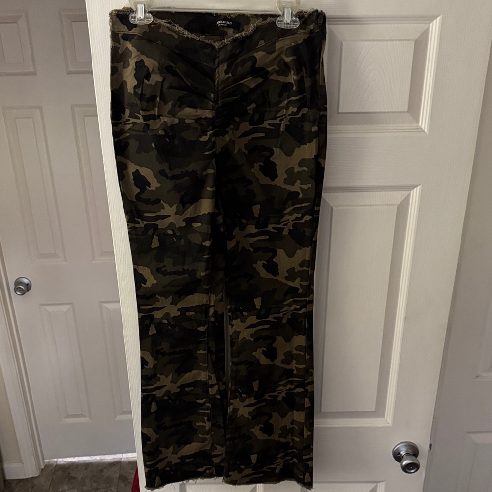 American Bazi Women Camo  Pants — Olive & Black